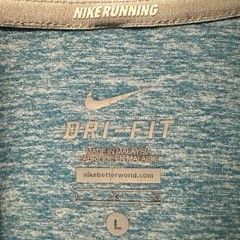 Nike Blue Heather Element Dri-Fit Half Zip Pullover Women’s L Running Athleisure