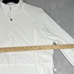 Lululemon Stretch Ripstop Run Jacket Women’s 6 White 1/2 Zip Stretch Vented