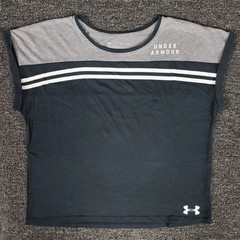 Under Armour Top Womens XS Black Loose Heatgear Running Gym Workout Cap Sleeve