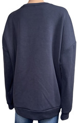 Lazypants Womens X-Large Sweatshirt Charcoal Gray Pull Over Crewneck XL New