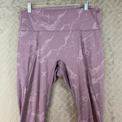 All In Motion Leggings Womens XXL Lilac Purple Marble Cropped High Rise Yoga Gym