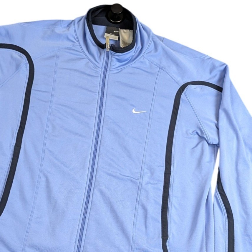 Nike Dri-FIT Full Zip Track Jacket Periwinkle Blue Navy XL(16-18) Girls Women