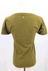 Athleta Transcend Scoop Neck Tee Olive Green Size M Lycra Stretch Activewear