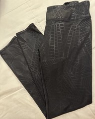 Fabletics Leggings Small-Medium Black W Print No Pockets, No Tags Well Made