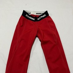 Ivy Park Womens Red Stretch Everyday Comfort Gym Performance Ankle Leggings XS