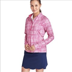 Vineyard Vines Performance Pink 1/2 Zip Lightweight Stretch Pullover M