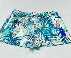 Ocean Pacific Women’s Drawstring with 3 Zipper Pockets Shorts, Multi, Size L