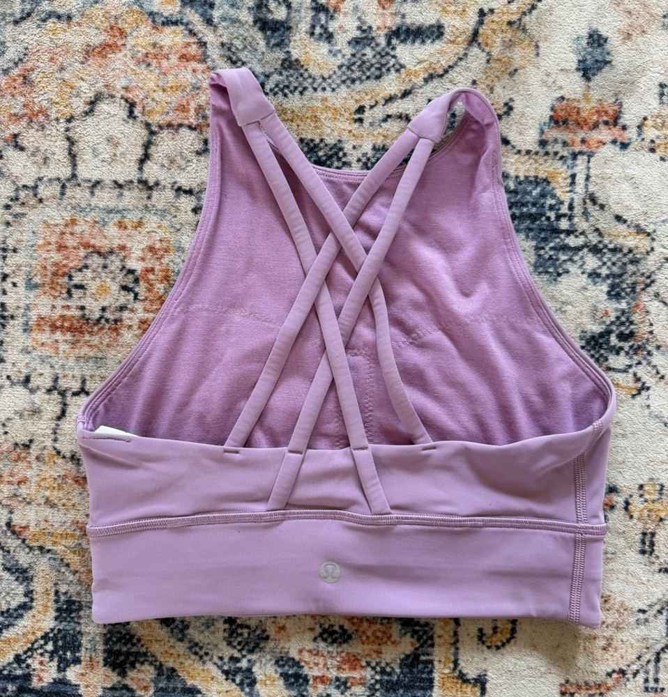 lululemon Energy Bra with high neck and cross back- Women’s Size 6- sports bra