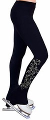 Ice Figure Skating Dress Practice Pants Trousers Leggings w/Rhinestone R64