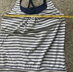 Victoria’s Secret VSX Striped Navy & Black Racerback Tank Top Size Small NWT