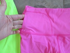 NEW Lot CRZ YOGA Sz. XS 0-2 High Waist Lounge Leggings 25″ Ankle Neon Green Pink