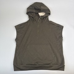 Dokotoo Women’s Casual Zipper Drawstring Sleeveless Hoodies Zip Olive Size Small