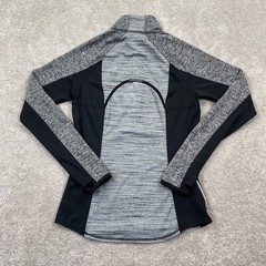 Athleta Running Wild Track Jacket Women’s Size S Gray 1/2 Zip Stretch Pullover