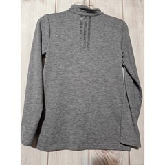 Adidas Womens Quarter Zip Long Sleeve Grey Heathered Slim Fit Pullover Medium