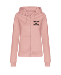 Personalised Printed AWDis Women’s College Full Zip Up Zoodie Custom Text/Logo