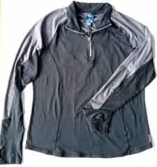 Vintage Reebok Women’s XL Black/Gray Activewear 1/4 Zip Pullover Long Sleeve