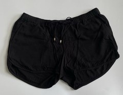 Old Navy Black Dolphin Hem Rayon Shorts With Drawstring And Pockets. Size Small