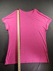 Athletic Works Women’s Pink Crew Neck M 8-10 Activewear Slit 0123