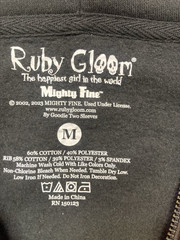 Ruby Gloom Full Zip Hoodie Women Medium Black Skull Cat Graphic Anime TV Y2K