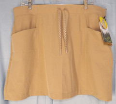 Avalanche Solid Khaki Beige Mid Rise Outdoor Short Skort Size XL NWT
