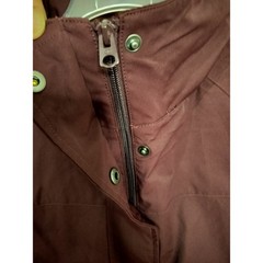 M1165) Champion Woman XL Burgundy Snap Zip Front Crop Coach Windbreaker