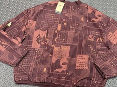 NIKE WMNS NAOMI OSAKA JACQUARD OVERSIZED BUTTON JACKET BURGUNDY FV7795-652 SZ XL