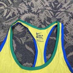 Women’s Nike Yellow Brazil Brasil Soccer Crest Tank Top Size Large New