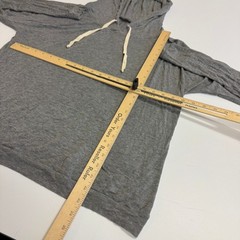 Brandy Melville Hoodie Womens OS Gray Crystal Soft Lightweight Casual