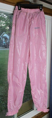 RARE Vintage 1970s Adidas Womens M 100% Nylon Pastelle Pink Track Pants