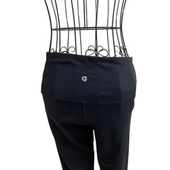 Women’s Black Capri Leggings 90 Degree By Reflex Medium Boho Bohemian Fitness