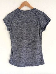 LEG3ND Heather Navy Blue V-Neck Athletic Soft Short Sleeve Activewear Top M