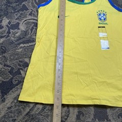 Women’s Nike Yellow Brazil Brasil Soccer Crest Tank Top Size Large New