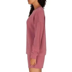 Lazypants Ladies’ Long Sleeve Luxe Crewneck Sweatshirt Cream, Berry B75