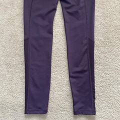 Layer 8 Leggings Womens XS Purple Qwick Dry Pockets Ribbed Activewear Workout