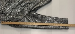 Chico’s Women’s Silver Metallic Stone Print Full Zip L/S Jacket Sz 3 XL (337)