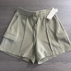 Calia Sandwash Scuba Women’s Hi-Rise Cargo Shorts Size Small Ground Fennel Soft