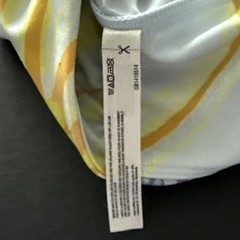 FP Movement Double Take Printed Leggings Women SZ M MidRise 7/8 Pant Yellow Blue