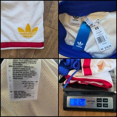 NWT Red, white and blue Adidas unisex OG Mesh Trefoil Basketball shorts size XS