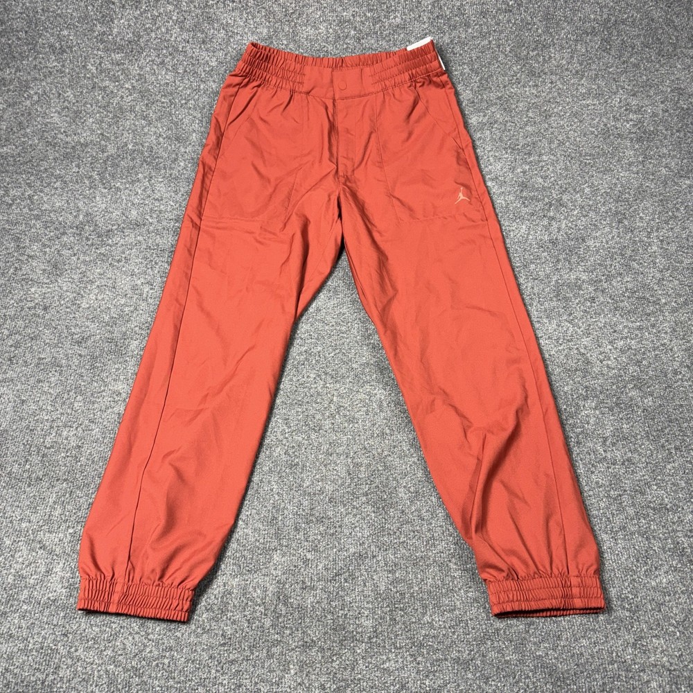 Jordan Track Pants Womens Small Red Woven Elastic Waist Pockets DZ3375-615