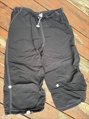 VTG y2k Kos USA Black Large 100% Nylon Parashute Pants Capri Beach Pants