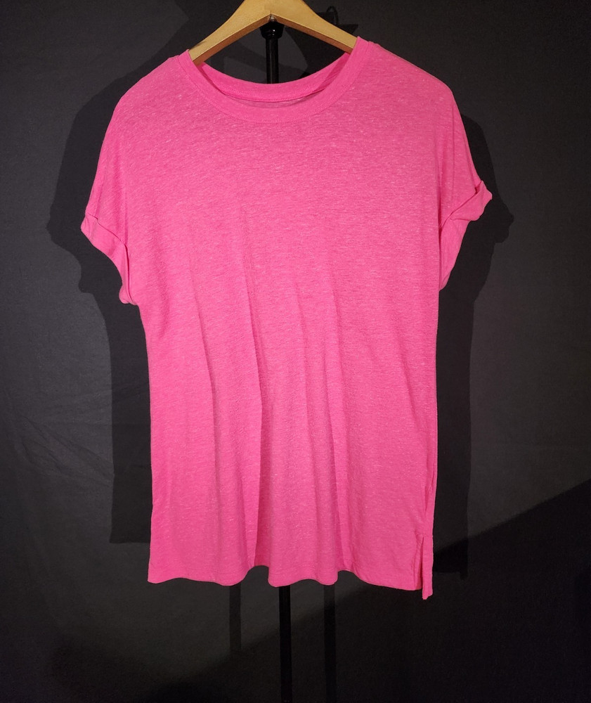 Athletic Works Women’s Pink Crew Neck M 8-10 Activewear Slit 0123