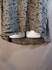 Balance Collection 2X Grey Black Stress Wash Activewear Top Semi-sheer Yoga