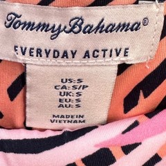 Tommy Bahama Everyday Active Skirted Leggings Pink Orange Palm Print small