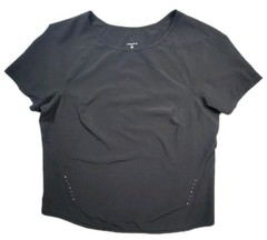Layer 8 Athletic Top Women Medium Black Quick-Dry Stretch Active Shirt