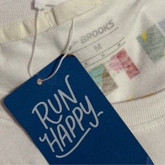 BROOKS NWT White/Multi “Freedom To Be You” Tank Top M