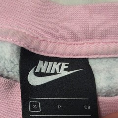Nike Women’s Pink/Black Leopard Animal Print Fleece Crewneck Sweatshirt S