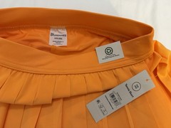 No Boundaries Orange Pleated Tennis Skort Women’s XS 0-2 Pull-On Elastic Waist