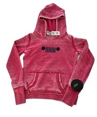 Jeep Hoodie NWT Women’s Small JEDCO Distressed Pink/Tropical Beach 💐Retail $59