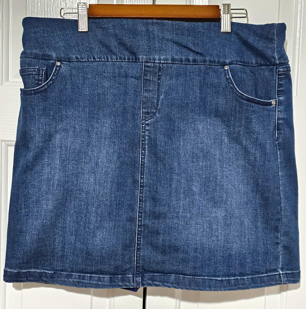 S.C. & CO. Women’s Blue Pull-On Skort w/ Pockets Stretch, Short, XL