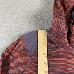 REI Hoodie Womens Small Multicolor Stripe 1/2 Zip Lightweight Stretch Pullover